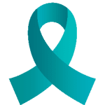 Teal Ribbon for Ovarian Cancer Awareness