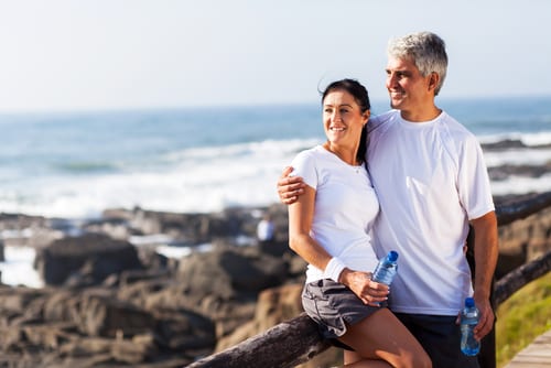 Fit Mature Couple Taking a Break