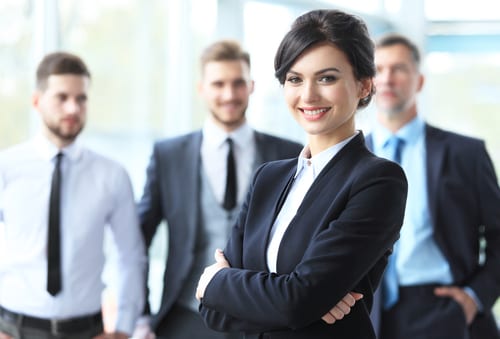 beautiful woman on the background of business people-img-blog